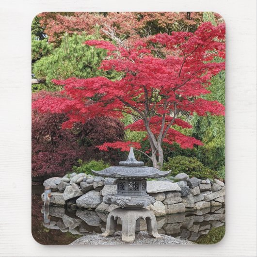 Foto zum japanischen Garten Pond Lantern und Rote Mousepad (Vorne)