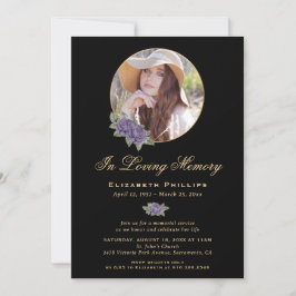 Foto zum Lila Gedächtnisdienst für Schwarze Gold Einladung