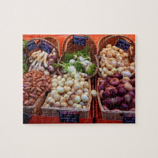 Foto zum Marktstau der französischen Zwiebeln Puzzle (Horizontal)