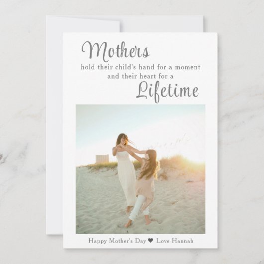 Foto zum Muttertag Feiertagskarte (Vorderseite)