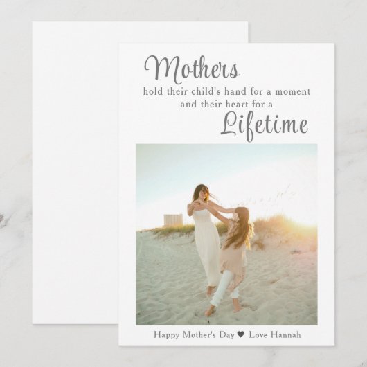 Foto zum Muttertag Feiertagskarte (Vorne/Hinten)