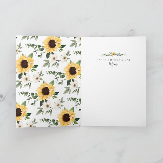 Foto zum Muttertag - Hochglanz Karte (Innenseite)