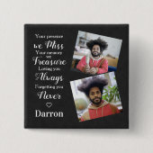 Foto zum personalisierten Gedächtnis des Beileids Button (Vorderseite)