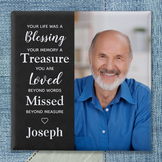 Foto zum personalisierten Gedenkgedicht Button