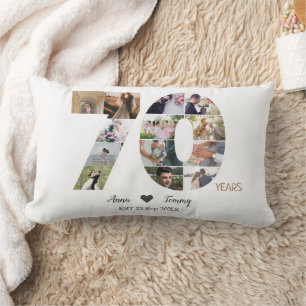 Foto zum siebzigjährigen Hochzeitstag Lendenkissen