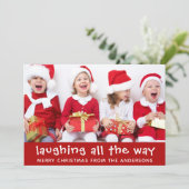 Foto zum Spaß Feiertagskarte (Stehend Vorderseite)