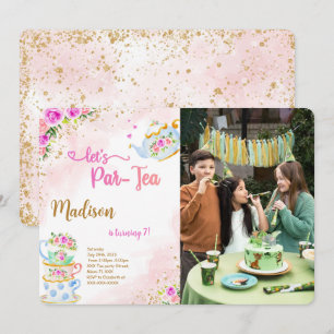 Foto zum Tee-Party "Gold & Pink" Einladung
