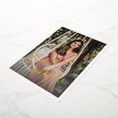 Foto zum Überlagern von Text in Gold-Script-Abschl Folieneinladung (Gedreht)