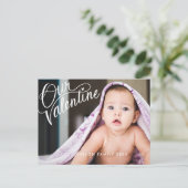 Foto zum Valentinstag mit Handschrift Feiertagspostkarte (Stehend Vorderseite)