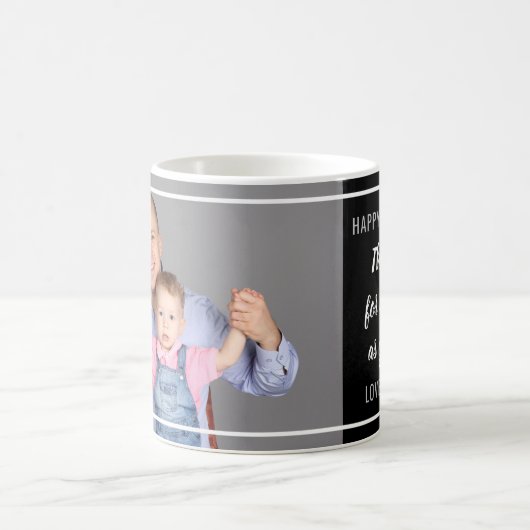 Foto zum Vater "Bester Schritt" Kaffeetasse (Mittel)