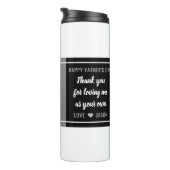 Foto zum Vater "Bester Schritt" Thermosbecher (Nach rechts gedreht)