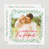 Foto zum Verlobten Weihnachtsfeiertag Einladung (Vorne/Hinten)