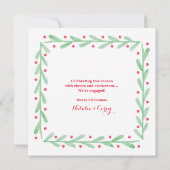 Foto zum Verlobten Weihnachtsfeiertag Einladung (Rückseite)