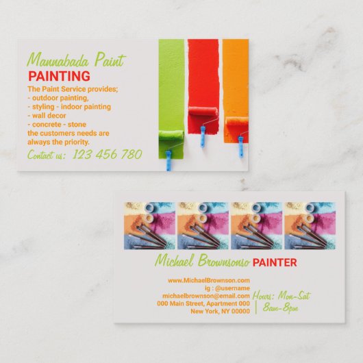 Foto zum Zeichnen von Dienstprogrammen Hinzufügen Visitenkarte (Vorne/Hinten)