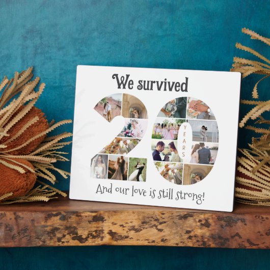 Foto zum zwanzigjährigen Hochzeitstag Fotoplatte (Seite)