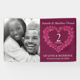 Foto zum zweiten Jahrestag der Hochzeit von Garnet Banner