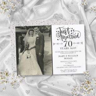 Foto zur 70. Hochzeitsjubiläum Hochzeit 'Gerade Ve Einladung