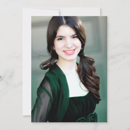 Foto zur Abstufung von grünem Marmor Einladung (Rückseite)