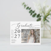 Foto zur Ankündigung eines einfachen Skriptschulab Postkarte (Stehend Vorderseite)