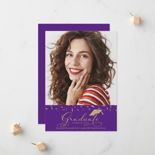 Foto zur Ankündigung von Abschlüssen in der Hochsc (Vorderseite/Rückseite Beispiel)