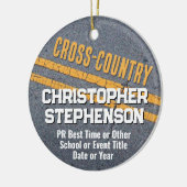 Foto zur Back Cross Country Runner XC Team School Keramik Ornament (Links)