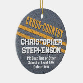 Foto zur Back Cross Country Runner XC Team School Keramik Ornament (Rechts)