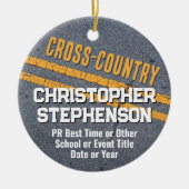 Foto zur Back Cross Country Runner XC Team School Keramik Ornament (Vorne)