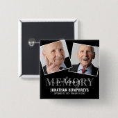 Foto zur Beerdigung Button (Vorne & Hinten)