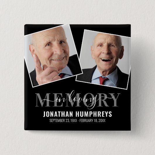 Foto zur Beerdigung Button (Vorderseite)