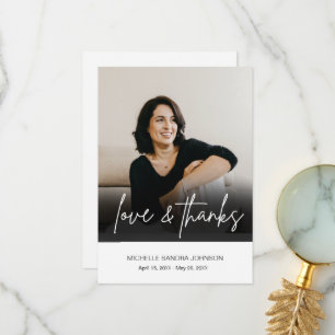 Foto zur Beerdigung Dankeskarte