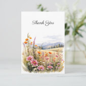 Foto zur Beerdigung der Blumenlandschaft Dankeskarte (Stehend Vorderseite)