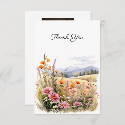 Foto zur Beerdigung der Blumenlandschaft Dankeskarte (Vorne/Hinten)