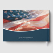 Foto zur Beerdigung des amerikanischen Flag Gästebuch (Rückseite)