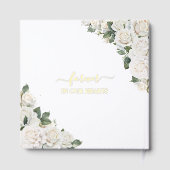 Foto zur Beerdigung des Blumenbildes von White Ros Gästebuch (Rückseite)