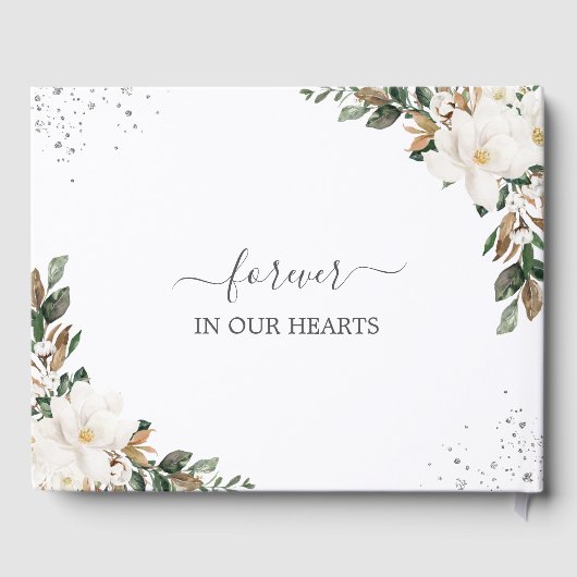 Foto zur Beerdigung des Blumengefalls der Weißen M Gästebuch (Rückseite)