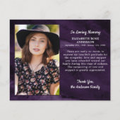 Foto zur Beerdigung des Haushalts Danke Lila (Vorderseite)