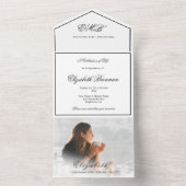 Foto zur Beerdigung Einfaches Elegantes All In One Einladung (Innen Boden)