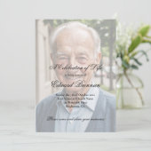 Foto zur Beerdigung Elegante Einladung (Stehend Vorderseite)