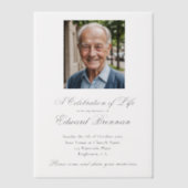 Foto zur Beerdigung Elegante Pergament Einladungen (Vorderseite)