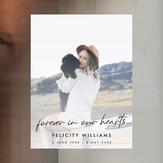 Foto zur Beerdigung | Feiern des Lebens Fensteraufkleber