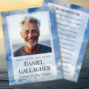 Foto zur Beerdigung Gedächtniskarte Mitteilungskarte