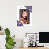 Foto zur Beerdigung lila Floraldenkmäler Poster (Heimbüro)
