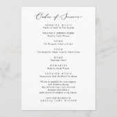 Foto zur Beerdigung Minimalistischer Gedenkstätten Programm (Rückseite)