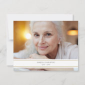 Foto zur Beerdigung Mitteilungskarte (Rückseite)