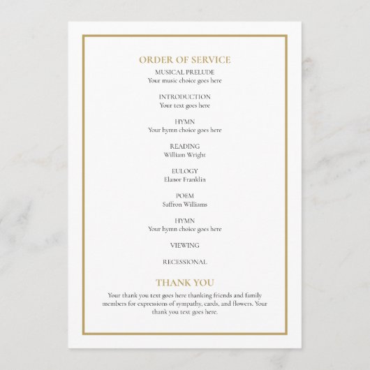 Foto zur Beerdigung Programm (Rückseite)