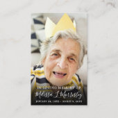 Foto zur Beerdigung Visitenkarte (Vorderseite)