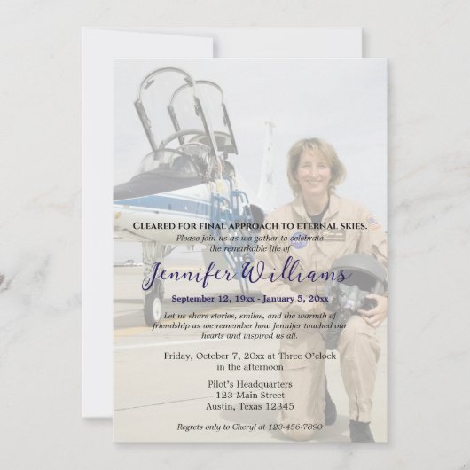 Foto zur Beerdigung von Lebensgedenken, Pilotprogr Einladung (Vorderseite)