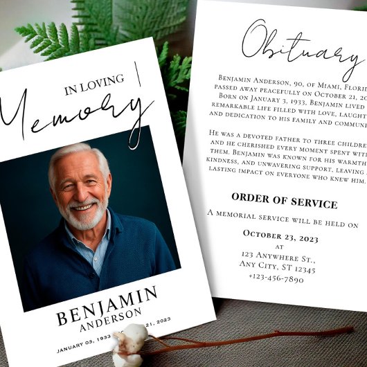 Foto zur Beerdigung von Mamory Einladung