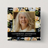 Foto zur Beerdigung von Peach Floral Funeroral Button (Vorderseite)