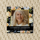 Foto zur Beerdigung von Peach Floral Funeroral Button